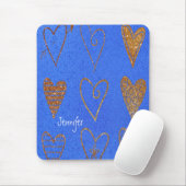 Hübsches Gold-Herz-Mouse-Pad Mousepad (Mit Mouse)