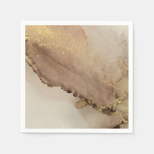 Hübsches Gold-Light-Marmor Serviette (Vorderseite)