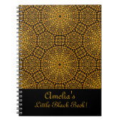Hübsches Gold- und Black Dot Art Muster Notizblock (Vorderseite)