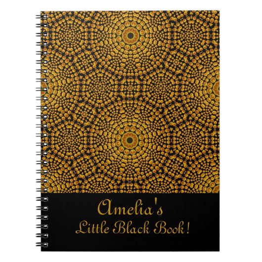 Hübsches Gold- und Black Dot Art Muster Notizblock (Vorderseite)