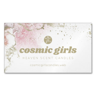 Hübsches Gold und rosa Farbe Magnetische Visitenkarte