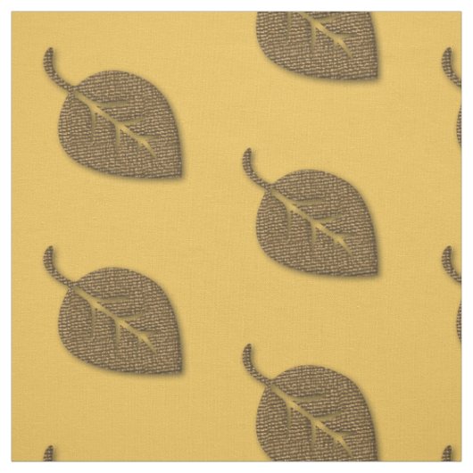 Hübsches goldfarbenes Leaf-Muster Stoff (Muster)