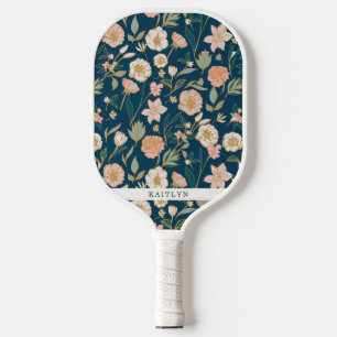 Hübsches goldfarbenes Muster   Personalisierter Na Pickleball Schläger