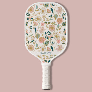 Hübsches goldfarbenes Muster Personalisierter Na Pickleball Schläger
