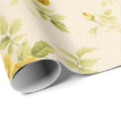 Hübsches, goldgelbes Bauernhaus Geschenkpapier (Rolleneckpunkt)