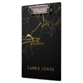 Hübsches Goldgräber im Schwarzen Marmor Klemmbrett (Links)