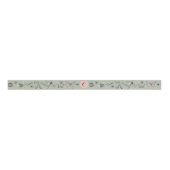 Hübsches graues und rosa Girly-Insekt-Monogramm Ripsband (Vorderseite)