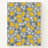 Hübsches Graugelbes Zitronenmuster Rezept Buch (Rückseite)