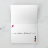 Hübsches Graupferd, Blume Liebe Valentinstag Feiertagskarte (Innenseite)