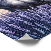 Hübsches Graupferd Stehend in Lavendel Poster (Ecke)