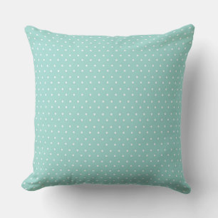 Hübsches Grün/Minze Reversible Polka Dot Kissen