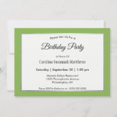 Hübsches grünes Parakeet Foto Geburtstag Einladung (Rückseite)