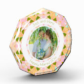 Hübsches, grünes Rosa-Hochzeitsgeschenk für Keepak Fotoblock (Links)
