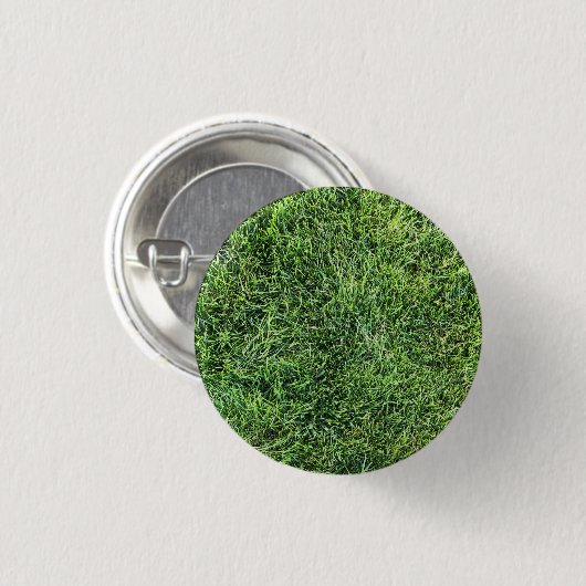 Hübsches Grüngras-Foto-Textur-Muster Spaß Button (Vorne & Hinten)