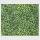 Hübsches Grüngras-Foto-Textur-Muster Spaß Geschenkpapier (Flach)