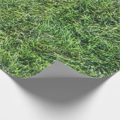 Hübsches Grüngras-Foto-Textur-Muster Spaß Geschenkpapier (Ecke)
