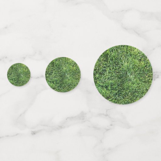 Hübsches Grüngras-Foto-Textur-Muster Spaß Konfetti (Vorderseiten)