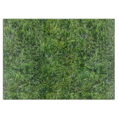 Hübsches Grüngras-Foto-Textur-Muster Spaß Schneidebrett (Vorderseite)