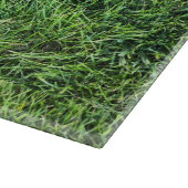 Hübsches Grüngras-Foto-Textur-Muster Spaß Schneidebrett (Ecke)