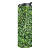 Hübsches Grüngras-Foto-Textur-Muster Spaß Thermosbecher (Nach links gedreht)