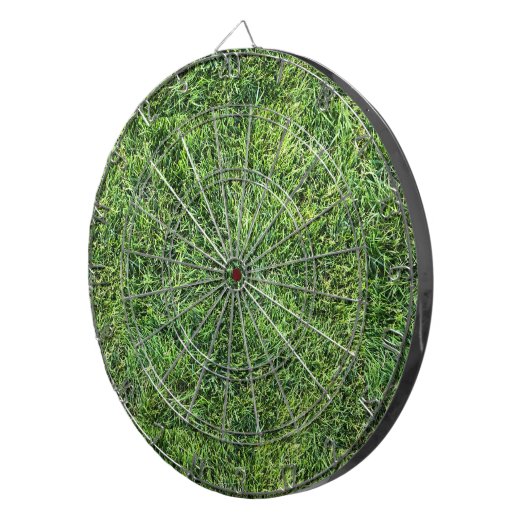 Hübsches Grüngras-Textur-Muster für Foto-Spaß Dartscheibe (Vorderseite rechts)