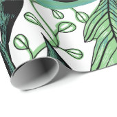 Hübsches Grünmuster Geschenkpapier (Rolleneckpunkt)