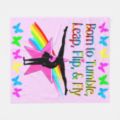 HÜBSCHES GYMNAST-MÄDCHEN FLEECEDECKE (Vorderseite (Horizontal))