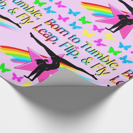 HÜBSCHES GYMNAST-MÄDCHEN GESCHENKPAPIER (Ecke)