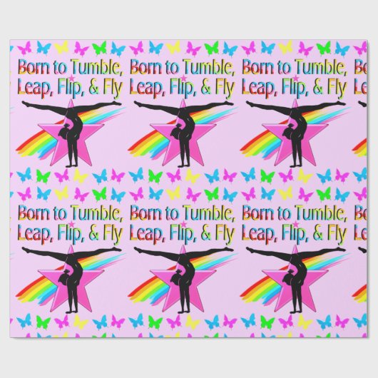 HÜBSCHES GYMNAST-MÄDCHEN GESCHENKPAPIER (Flach)