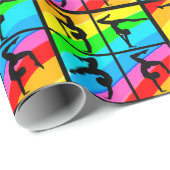 HÜBSCHES GYMNASTICS-WRAPPPAPIER GESCHENKPAPIER (Rolleneckpunkt)