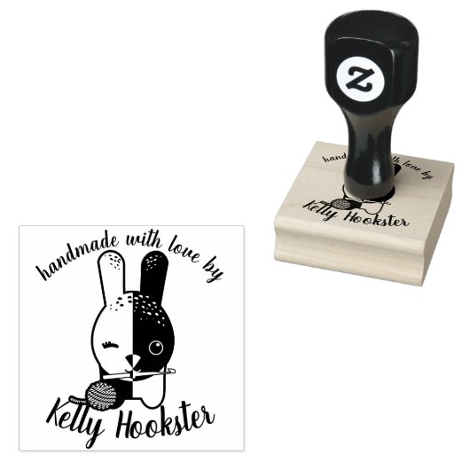 Hübsches Häkelgarn handgefertigt mit Liebe Briefma Gummistempel (Stempel)