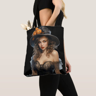 HÜBSCHES HALLOWEEN BUTTON NACH OBEN IN SCHWARZ TASCHE