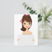 Hübsches Haltungszeichen Postkarte (Stehend Vorderseite)