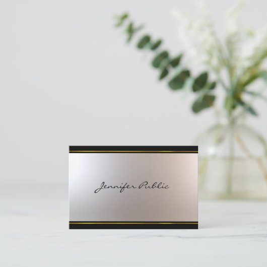 Hübsches handgeschriebenes Skript Modernes Design Visitenkarte (Stehend Vorderseite)