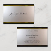 Hübsches handgeschriebenes Skript Modernes Design Visitenkarte (Vorne/Hinten)