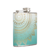 Hübsches, handgezeichnetes Mandala Flachmann (Rechts)