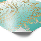 Hübsches, handgezeichnetes Mandala Fotodruck (Ecke)