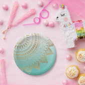 Hübsches, handgezeichnetes Mandala Pappteller (Party)