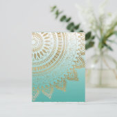 Hübsches, handgezeichnetes Mandala Postkarte (Stehend Vorderseite)