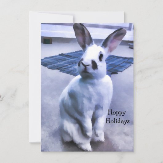 Hübsches Häschen Feiertagskarte (Vorderseite)