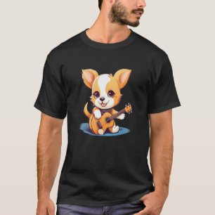 Hübsches Haustier mit Musikinstrument-Kostüm für H T-Shirt