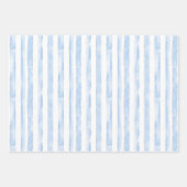 Hübsches Hellblau-Weiß-Blumen-Brautparty Geschenkpapier Set (Vorderseite 3)