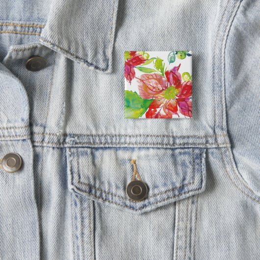 Hübsches helles Neon der Poinsettia-| Button (Beispiel)