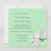 Hübsches hellrosa Apfel Blume Foto Hochzeit Einladung (Vorderseite)