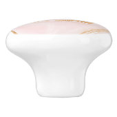 Hübsches, hellrosa goldfarbenes Marmordesign Keramikknauf (Seitenansicht)