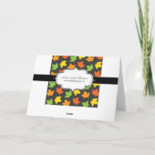 Hübsches Herbstblatt Herbst Erntemuster Dankeskarte (Rückseite)