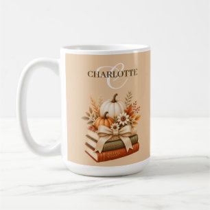 Hübsches Herbstflorales Buchliebhaber-Andenken Kaffeetasse