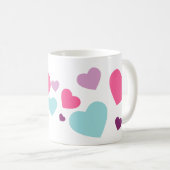 Hübsches Herzdesign für alle, die Lieben hören Kaffeetasse (VorderseiteRechts)
