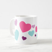 Hübsches Herzdesign für alle, die Lieben hören Kaffeetasse (Vorderseite Links)