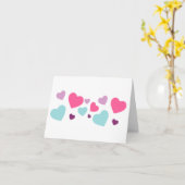 Hübsches Herzdesign für Herzliebhaber PERSONALISIE Karte (Gelbe Blume)